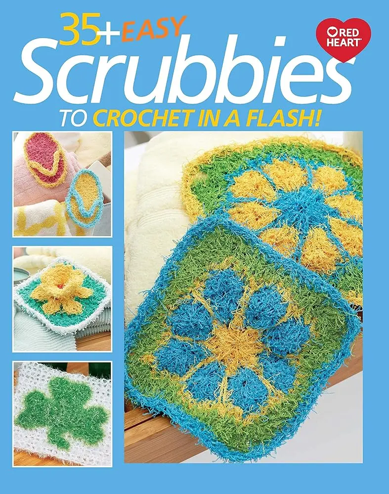 Crochet Scrubbies Book - 35+ Easy Geometric Patterns, Quick Crochet Ideas for Everyone, Versatile Holiday Themes Use