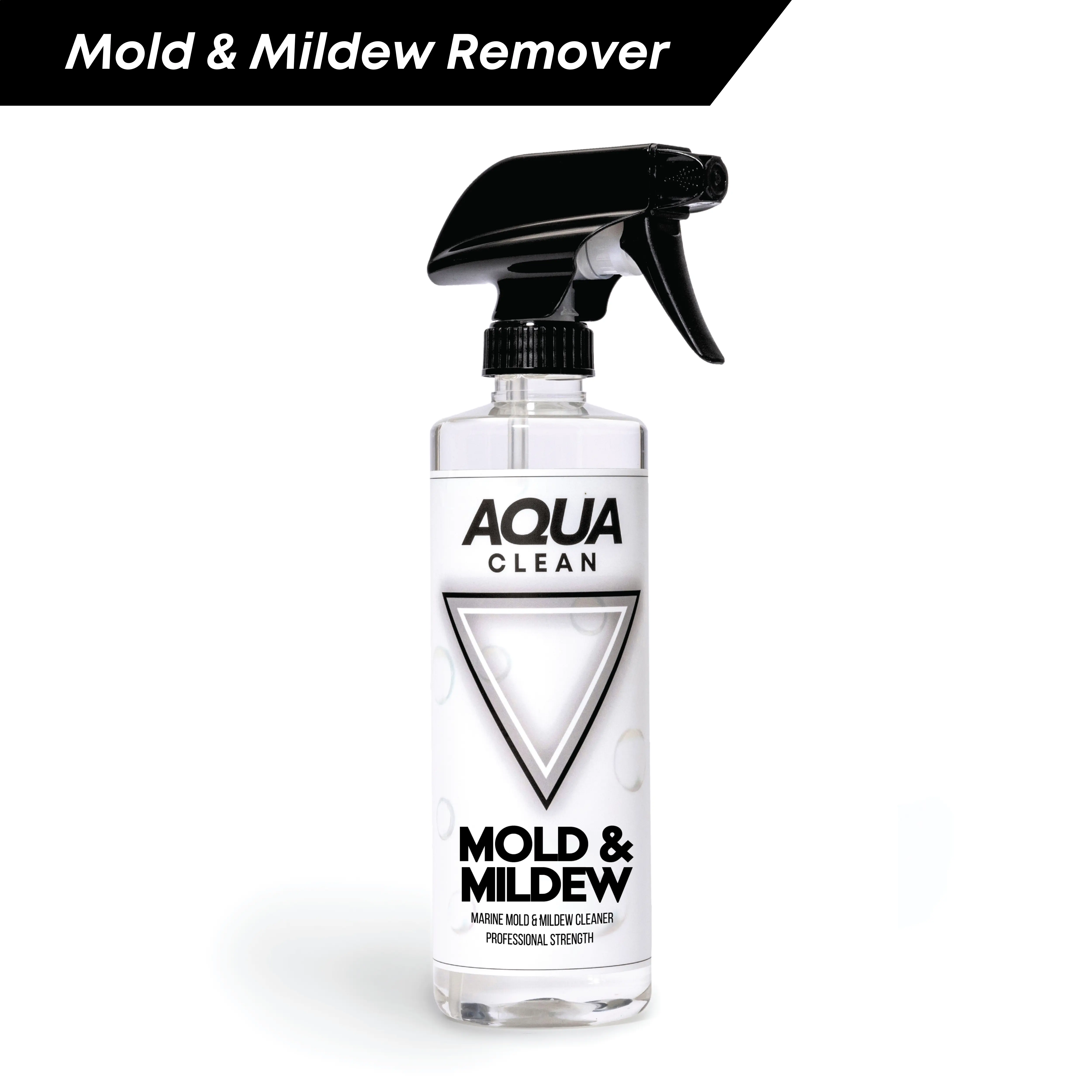 AquaClean Mold & Mildew Remover - Enzyme-Based Cleaner for Vinyl Upholstery Non-Skid Surfaces Safe No Bleach No Alcohol Professional Strength Formula
