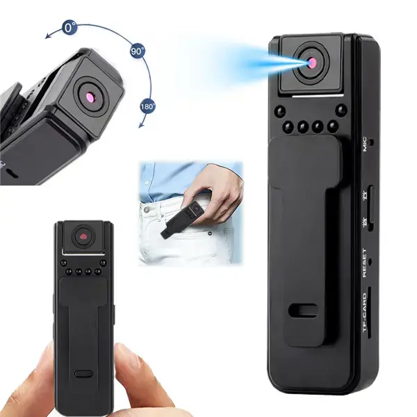 Portable Conference Recorder Chest Recorder Camera 2-in-1 Voice Recorder Video Recording Function Compact Action Camera
