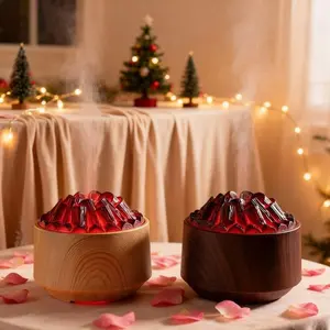 2026 New Luxury Electric Simulated Charcoal USB Flame Volcano Aroma Diffuser, Essential Oil Spray, Glowing, Cozy Atmosphere, Aromatherapy Machine, Portable