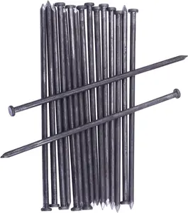 WOWCASE 10 Inch Metal Edging Stakes, 50 Pcs Heavy Duty Solid Metal Landscaping Spikes, Anchoring Stake Nails for Paver Edging, Weed Barrier, Artificial Turf Etc. (50)