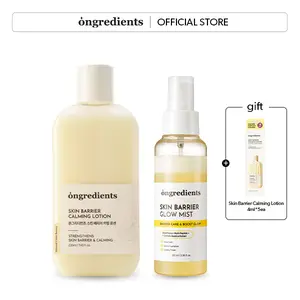 [ongredients Official Shop] Skin Barrier Calming Lotion & Glow Mist Duo, Korean Skincare routine, Glass Skin, Soothing, Moisturizing: Skin Barrier Lotion + Mist