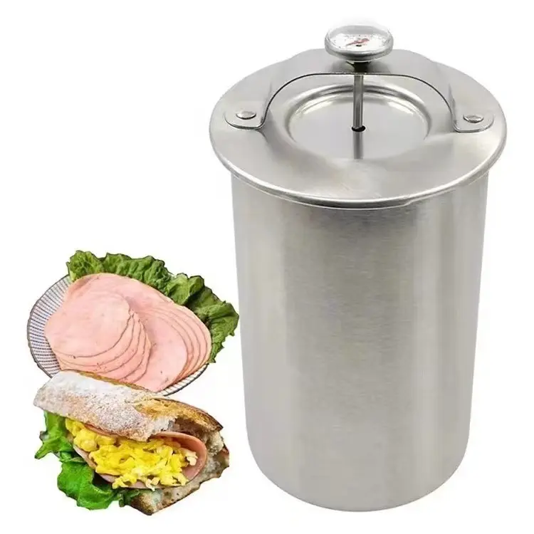 Must-Have Kitchen Meat Braiser!Stainless Steel Thermometer-Integrated Bucket, Perfect for Steaming & Boiling Meat