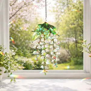 Lily of the Valley Acrylic Suncatcher, Floral Window Hanging Prism, Crystal Sun Catcher Gift, Garden Decor, Spring Home Ornament