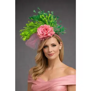 Sharla Pink Green - Kentucky Derby Hat