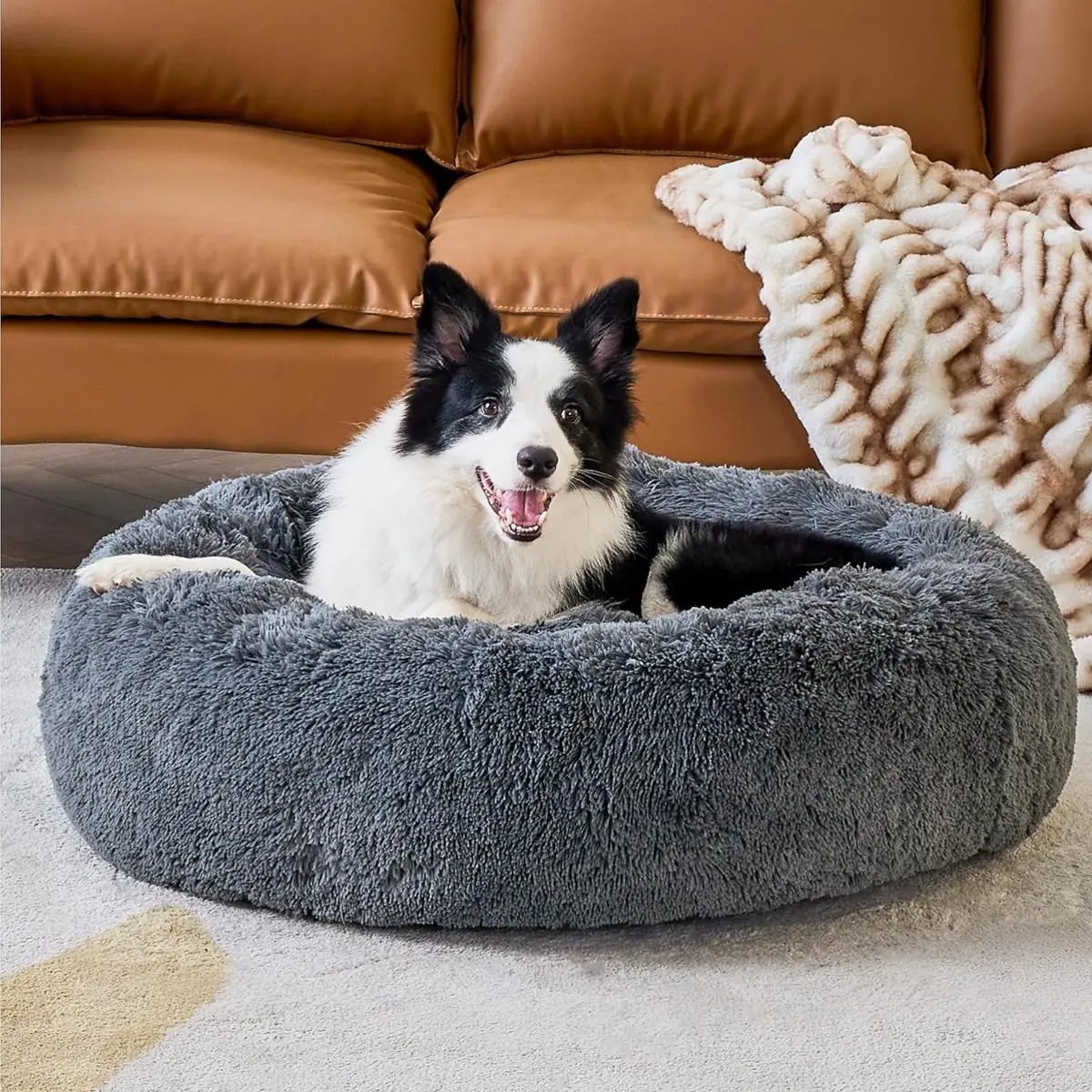 Plush Cat Cushion Cat Bed, Summer Gifts, Round Plush Dog Bed, Soft & Comfortable Pet Mat, Warm Pet Nest for Fall & Winter, Cat Furniture, Cat Supplies