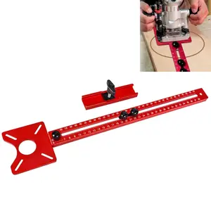 4 in 1 Router Milling Groove Bracket, Aluminum Alloy Router Circle Cutting Jig for Woodworking