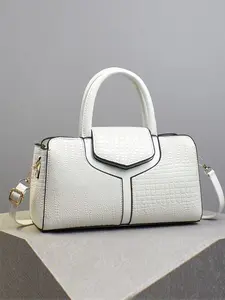 Women's Solid Color Crocodile Embossed Crossbody Bag, Large Shoulder Bag for Party, Trendy All-match Bag College Student, White-collar Workers, Classic Shoulder Bag, Stylish crossbody bags