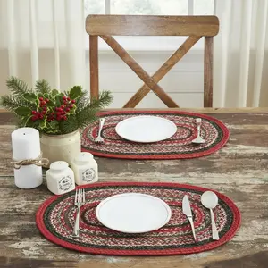 Red Forest Braided Placemats