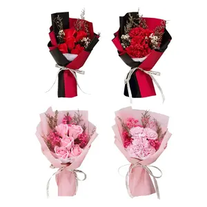 Scented Soap Flower Bouquet 11.8x7inch Realistic Valentines Day Gift Anniversary Gift Decoration for Teacher's Day Versatile