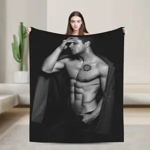 Super Soft Flannel Blanket Dean Winchester Style Ultra Lightweight Warmth for Napping Night Companion