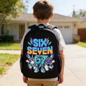 67 Pixel Backpack - Kid's Cool Daily Pick Compact Size Versatile for School Play Stylish Design Must-Have for Kids