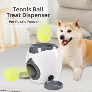 Interactive Dog Tennis Ball Toy, Interactive Training Ball, Automatic Food Dispenser and Reward Machine, Indoor Play and Mental Stimulation for Pets