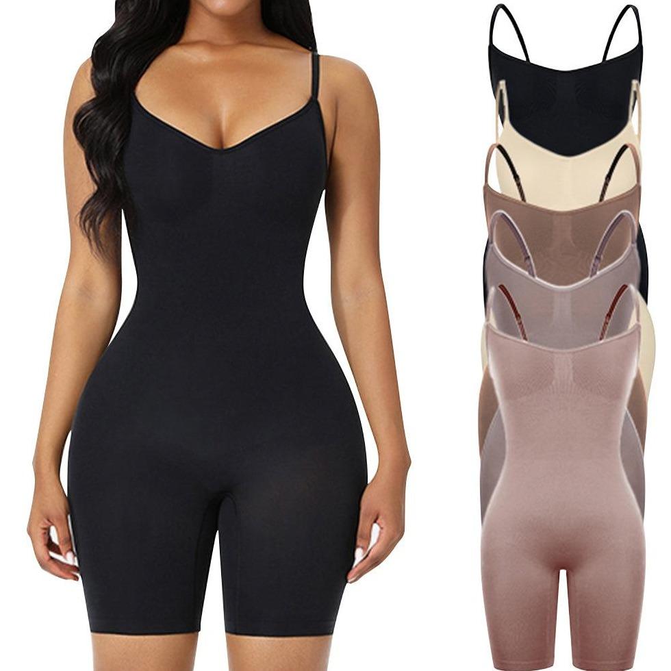 FeelinGirl Shapewear for Women Butt Lifter Bodysuit Tummy Control Shapewear Seamless Womenswear Comfort Spaghetti Strap