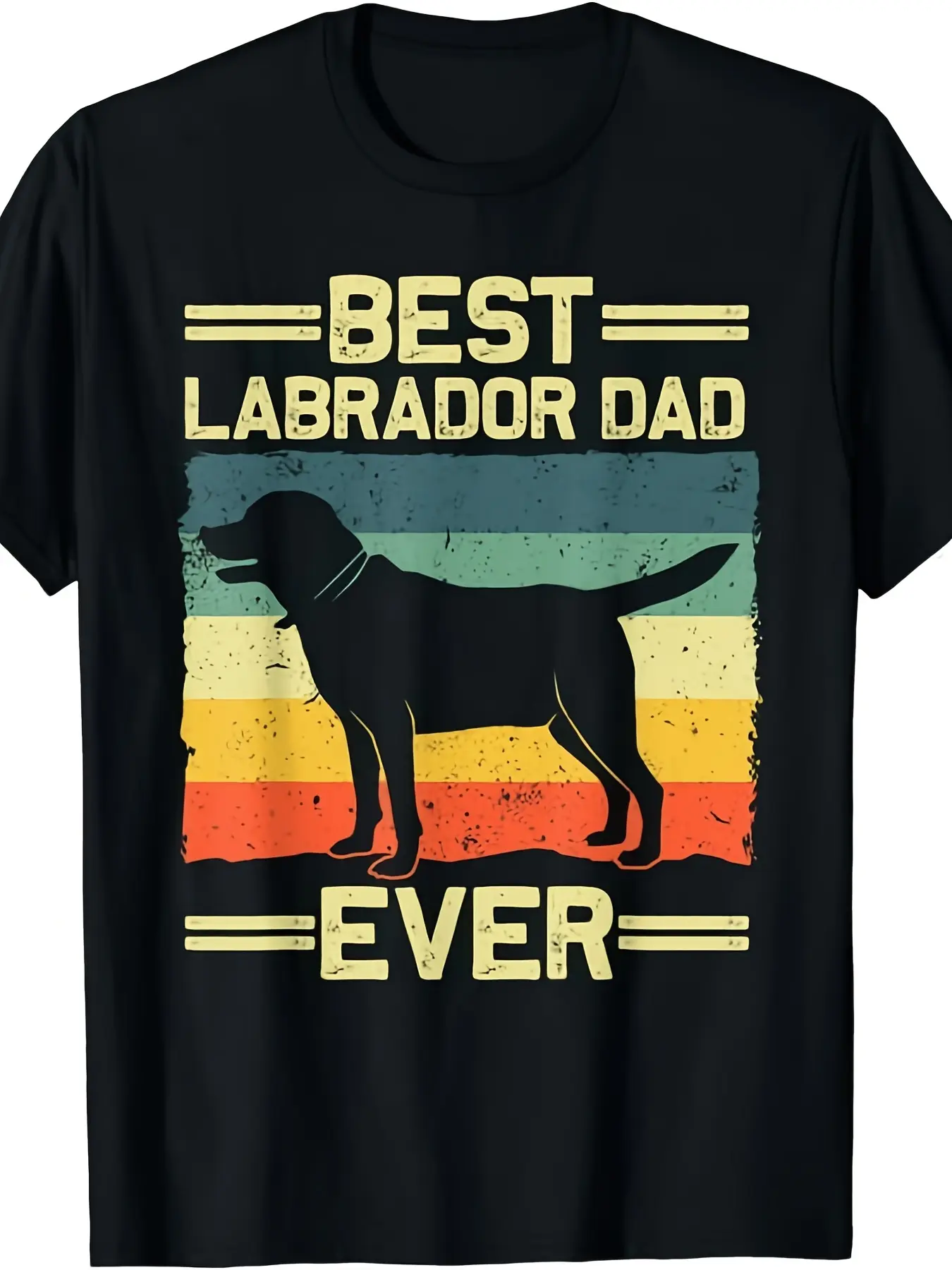 Labrador for Men Dad Black Lab Yellow Labrador Ret unisex soft cotton short sleeve t shirt, vintage graphic casual tee for men women teens, perfect birthday holiday gift for camping travel gym daily street  wear
