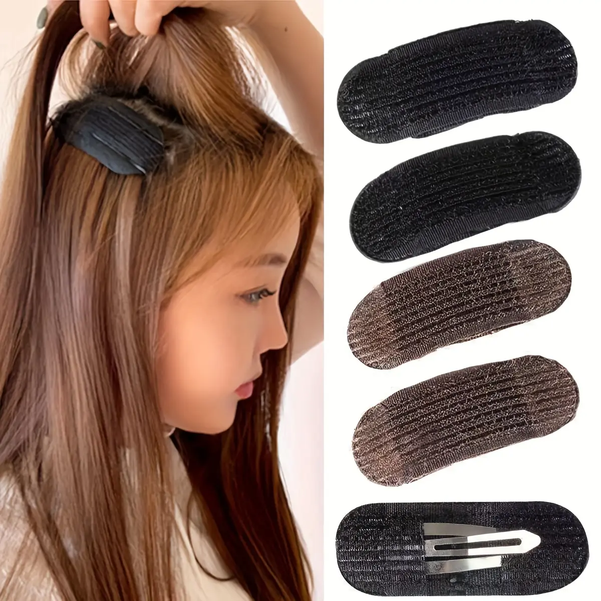 2pcs Invisible Hair Volumizing Clip Set - Effortless Root Lift, Flawless Bangs Styling, and Hair Volume Enhancement - Essential Hair Accessory for Women's Hair Thickening and Styling Needs- Heatless Curlers Heatless Curling Rod