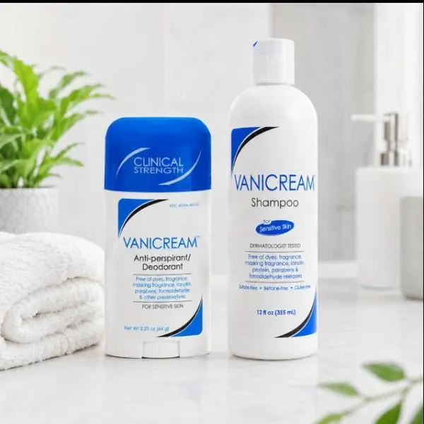 Vanicream Clinical Strength Anti-Perspirant Deodorant 2.25 Oz + Shampoo | Sensitive Skin Care Bundle