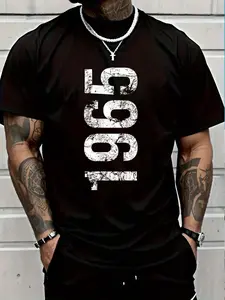 100% Cotton 60th Birthday 60 Years Old Man Woman Vintage 1965 T-Shirt Women's Men's Graphic Tee Crew Neck summer vacation Tops