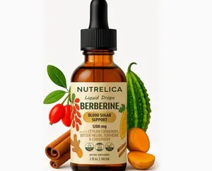 Berberine with Ceylon Cinnamon, Bitter Melon, Turmeric & Chromium – Blood Sugar Balance & Glucose Metabolism – 1200mg, No Sugar, Vegan, Non-GMO