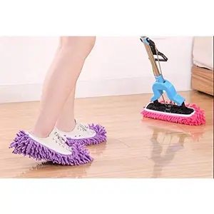 Mop Slippers Shoes 5 Pairs (10 Pieces) - Microfiber Cleaning House Mop Slippers Floor Cleaning Tools Shoe Cover Soft Washable Reusable Microfiber Foot Socks Floor Cleaning Tools Shoe Cover