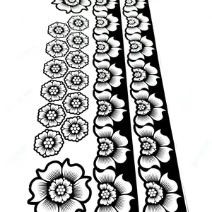 Henna Stencils Full Set Palm Feet Fingers Design for Temporary Henna Tattoos