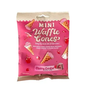 Mini Waffle Cones Loaded With Chocolaty Cherry Cordial Flavor Filling- 1 bag 48g