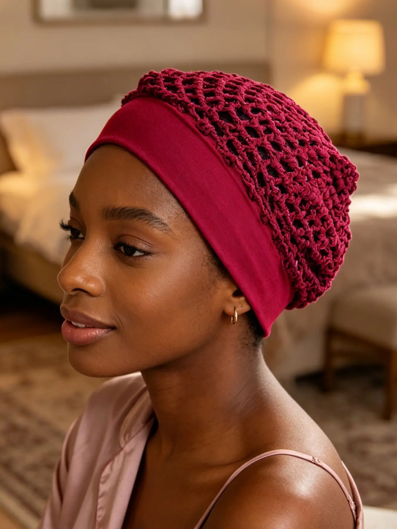 Breathable Mesh Hair Net Hat, Wigcap, Suitable for Straight and Curly Wigs, Sleep Mask, Elastic Headband, Shower Cap, Solid Fashion Beanie, Sleeping Bonnet