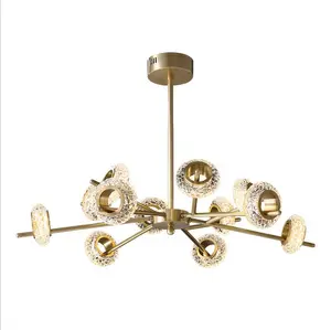 33.46 Inch - 12 Head Ring Chandelier - Self-Lighting LED Light Piece