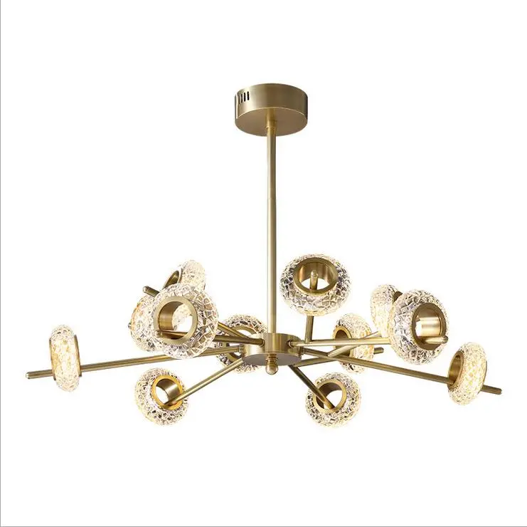 33.46 Inch - 12 Head Ring Chandelier - Self-Lighting LED Light Piece