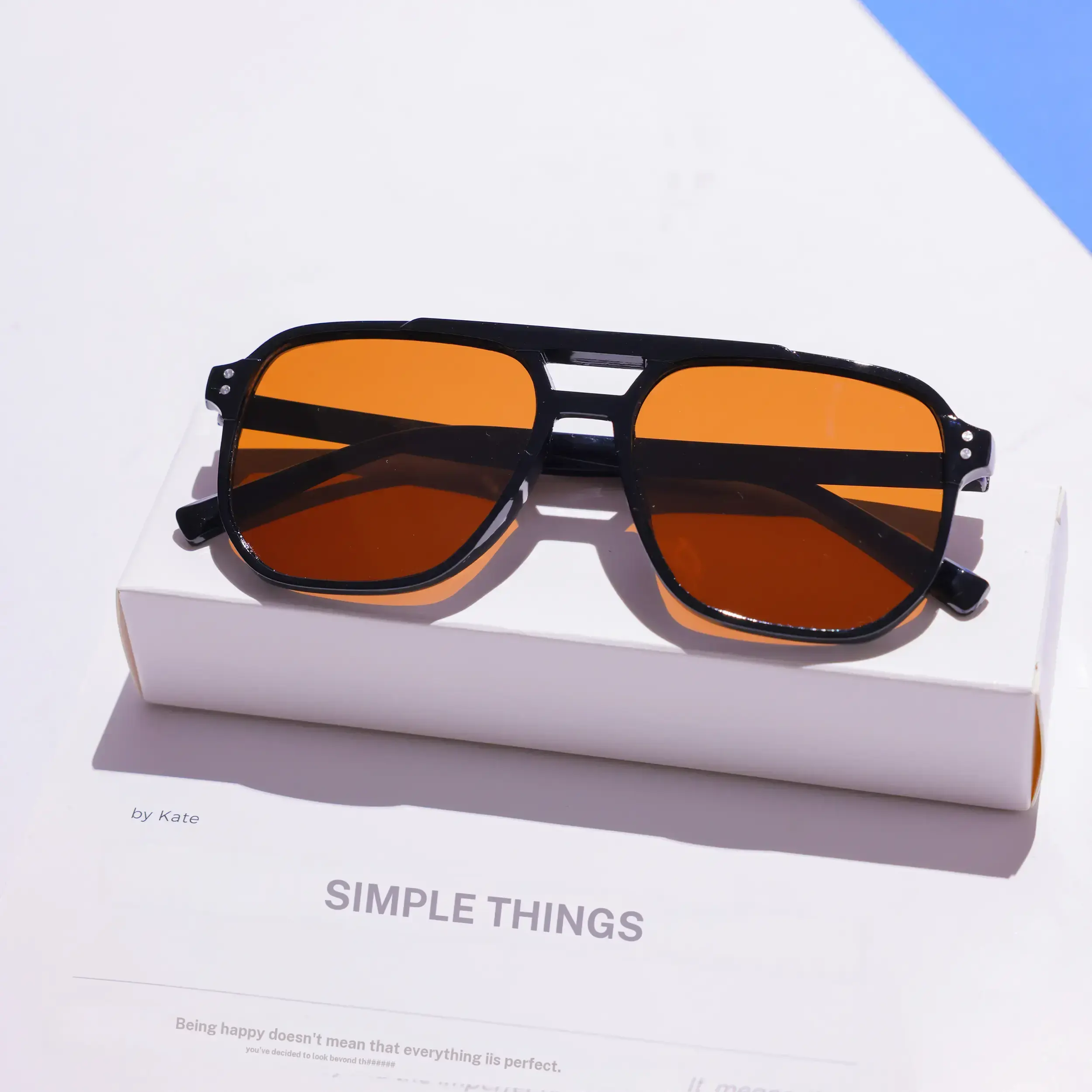 New Horizons 5 Pairs Unisex Vintage Trendy Aviator Frames 