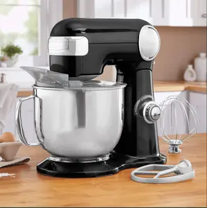 Cuisinart 5.5-Quart Stand Mixer with Stainless Steel Bowl & Attachments Black Kitchen Appliance 500-Watt Motor 12-Speed Control Dial Dishwasher Safe Personalizable