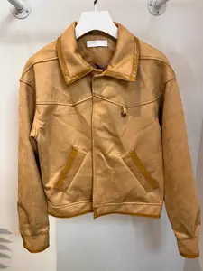 Leather Contrast Suede Blouson Jacket
