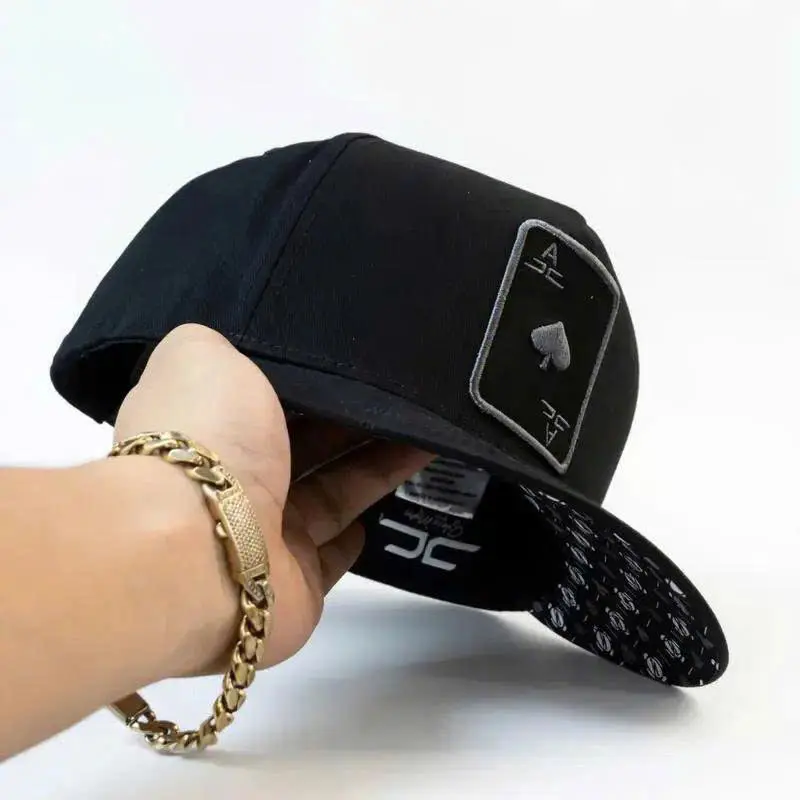JC Poker Card Trucker Hat - Premium Unisex Flat Bill Snapback Mens Hats with Adjustable Strap for Casual Wear