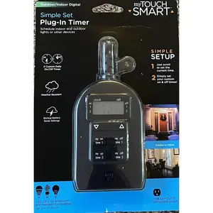 Jasco Digital My Touch Smart 2-Outlet Plug-In 2 Timer Indoor Outdoor 26898-P2