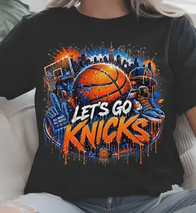 Let's Go Knicks Basketball Fan T-shirt