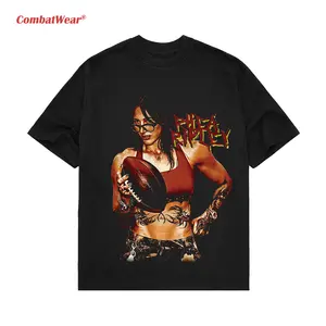 COMBATWEAR Rhea Ripley Heavy Cotton WWE T-shirt For Wrestling Fan Apparel Rhea Ripley Fans Tee Wrestling Fan Gift