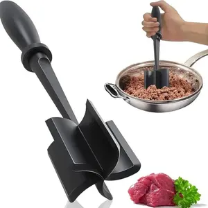 Multifunctional Meat and Potato Chopper Handle, Chicken Shredder, Ergonomic Non-Slip Handle, Suitable for Grinding Beef Patties and Mashing, Includes Five Blades, Kitchen Gadgets