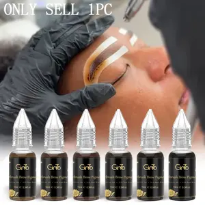 10ML Eyebrow Tattoo Ink, Waterproof Long-Lasting Brow Dye, Mixable Color, Shade, Professional Makeup Supplies