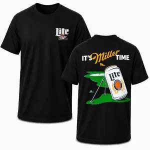 Miller Lite Men's Golf Beer Can Graphic Tee - It's Miller Time