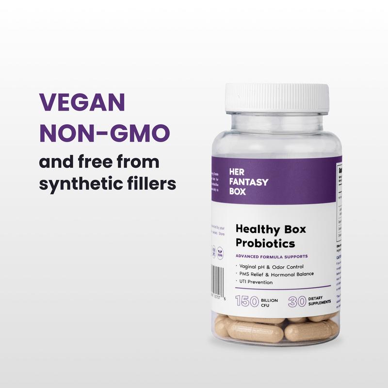 Her Fantasy Box Probiotics - 3 Pack for pH, Odor, Pms Relief & Uti Prevention Healthcare Edible Fitness Dietary