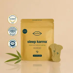 Sleep Karma Premium Bamboo Mouth Tape - Slim Profile, Snoring Aid, Nasal Breathing Support (Personal Care Sleep & Snoring Device)