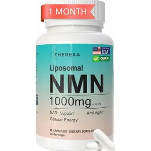 NMN Supplement 1000mg Pure - Liposomal NMN for NAD+ Supplement, Tested in USA, 60 Capsules