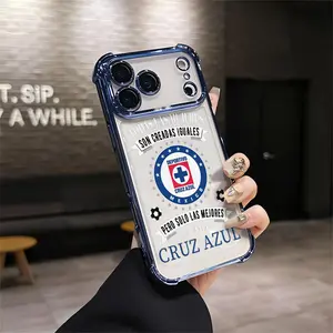 Cruz Azul Soccer Club Team Crest Clear Shockproof Cover Solo las Mejores iPhone Case For Iphone 17 16 15 14 13 12 11 PRO MAX PLUS Shockproof Soft Silicone Smartphone Protective Cellphone Shell mag safe transparent ScaryScreamingPhoneCaseQ78