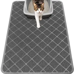New Deal - Cat Litter Mat Litter Trapping Mat, 24" x 17" Premium Durable PVC Grid Mesh with Scatter Control, Non-slip, Less Waste Cat Litter Box Mat, Soft on Kitty’s Paws, Urine Waterproof