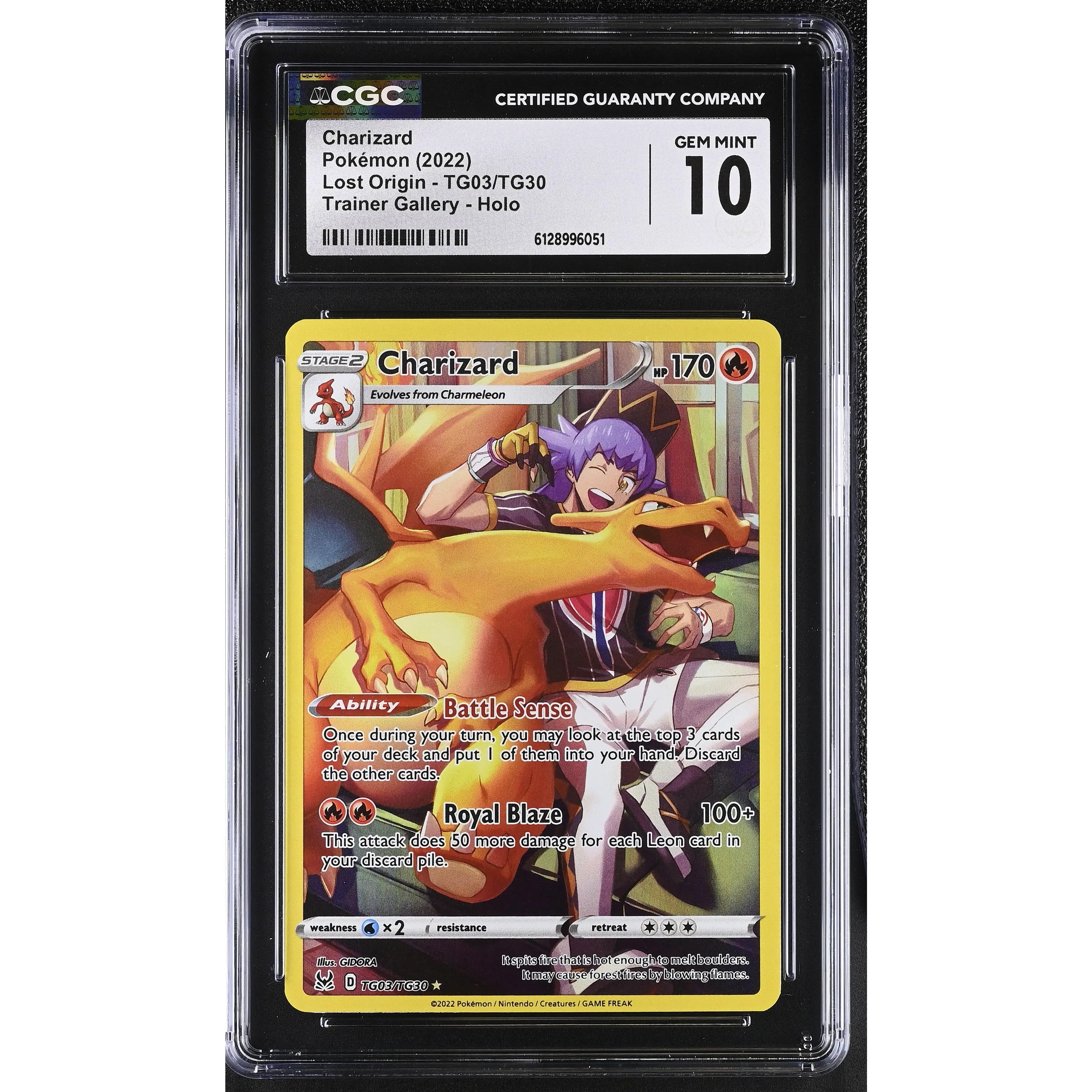 POKEMON TCG: LOST ORIGIN - CHARIZARD - TG03/TG30 (TRAINER GALLERY - HOLO) (ENGLISH) (GRADED / CGC 10) (📌 CONDITION 9.5)
