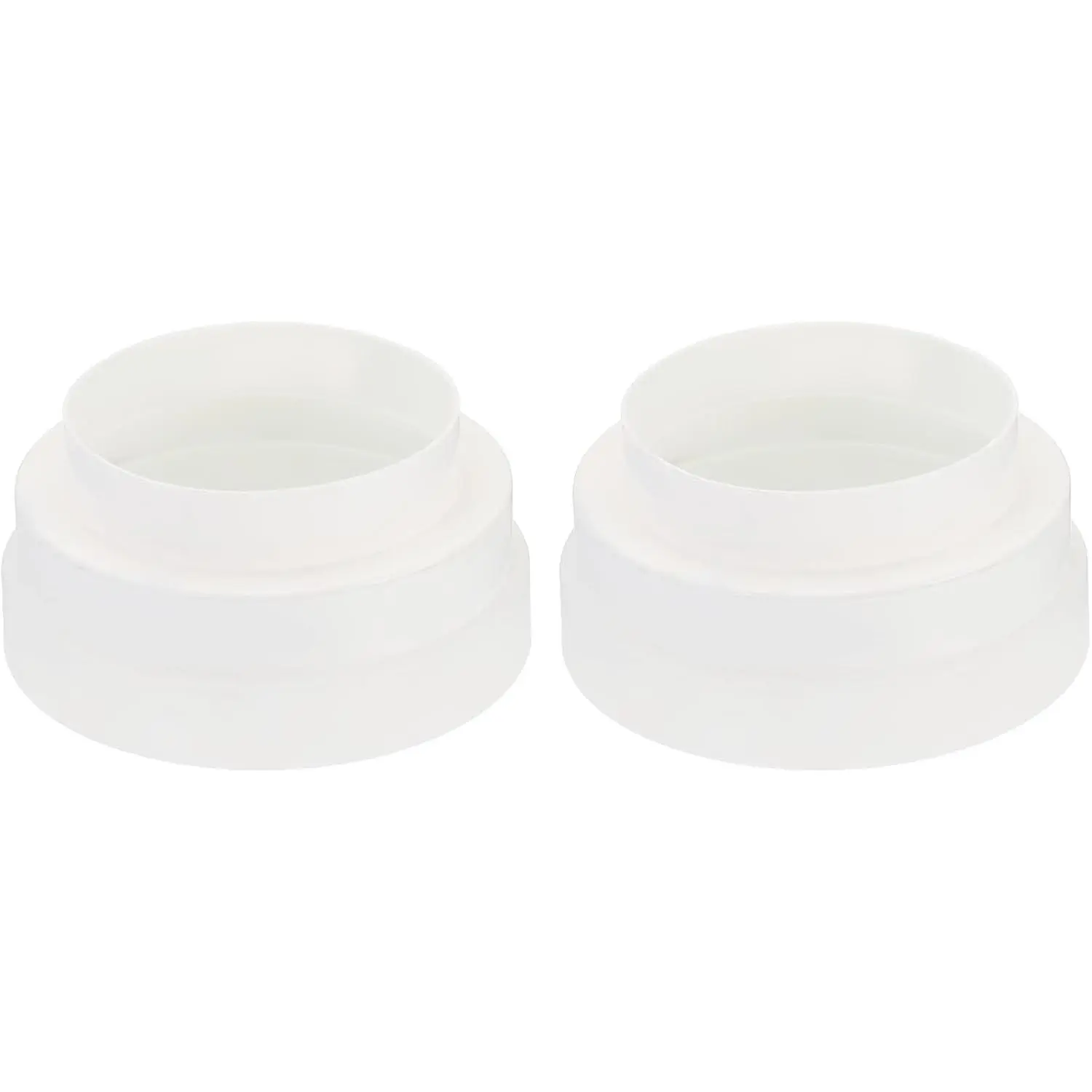 6.3" to 5.8" to 4.6" Duct Reducer, 2 Pack Duct Connector Ducting Inline Adapter Increaser ABS Plastic Vent for HVAC Heating Cooling Air Ventilation