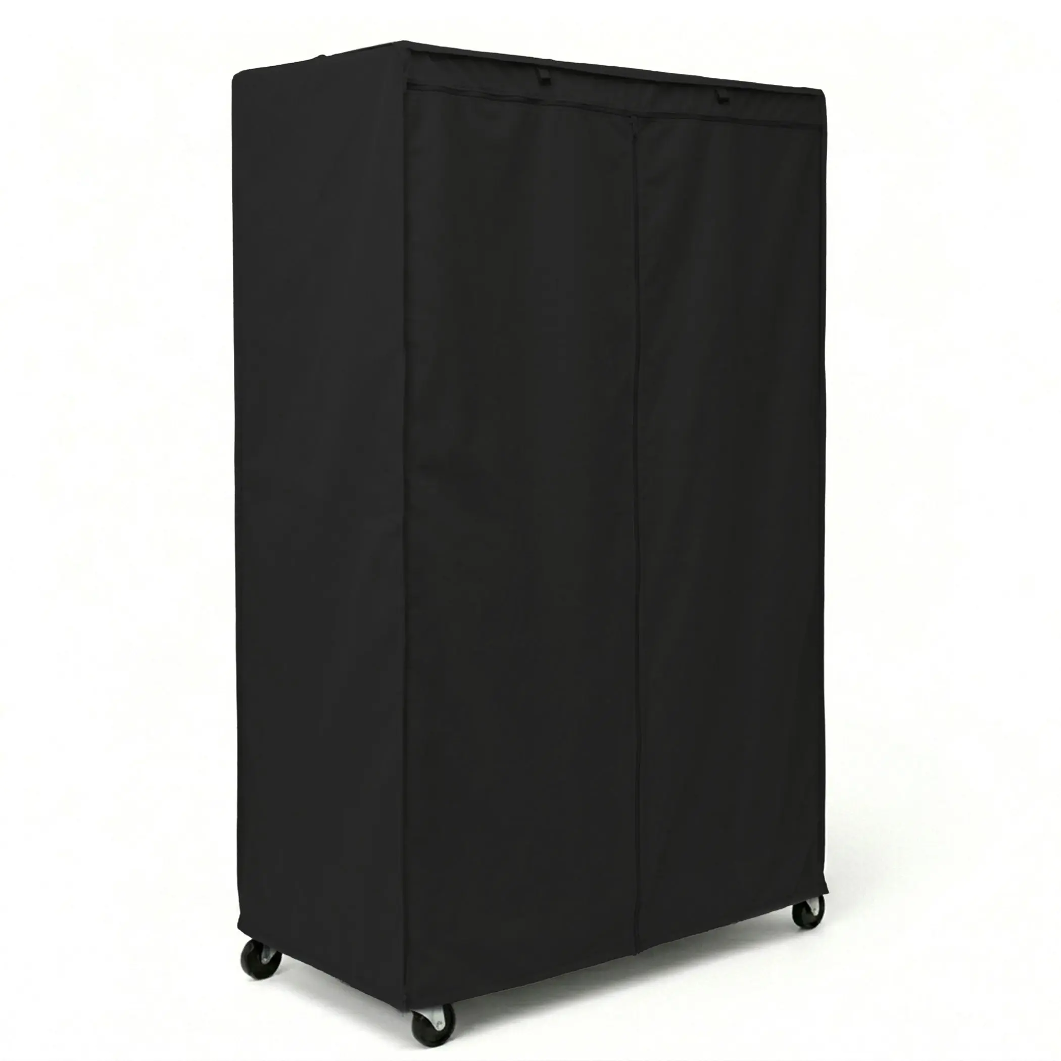 Storage Shelving Unit Cover, fits racks 48"W x 24"D x 72"H in Black portable shoe rack organizer Repellent