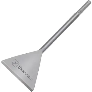 SDS Max Chisel, 6 Inch Wide Floor Scraper Tile Removal Scraping Chisel Bits, Steel Flat Shovel Bit Tool for Removing Floor, Concrete Mortar Thinset with SDS Max Shank Rotary Hammer Drills