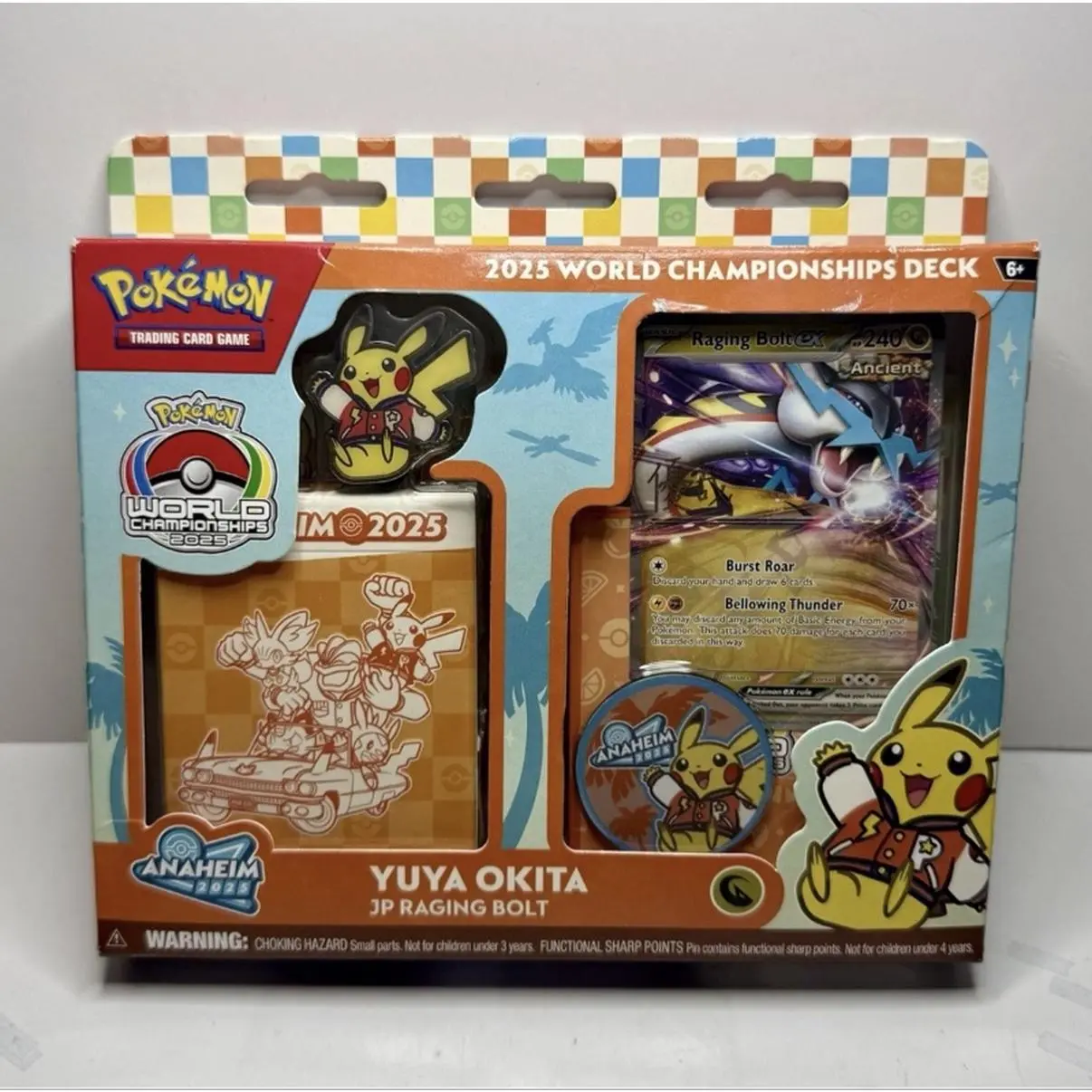 Pokémon 2025 World Championships Deck Yuya Okita JP Raging Bolt Trading Card Game Anaheim 2025 Edition