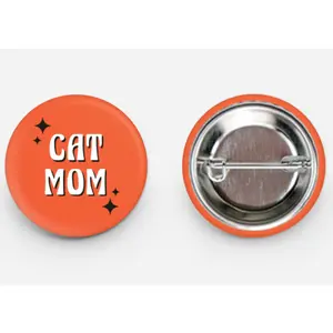 Cat Mom 1" Button